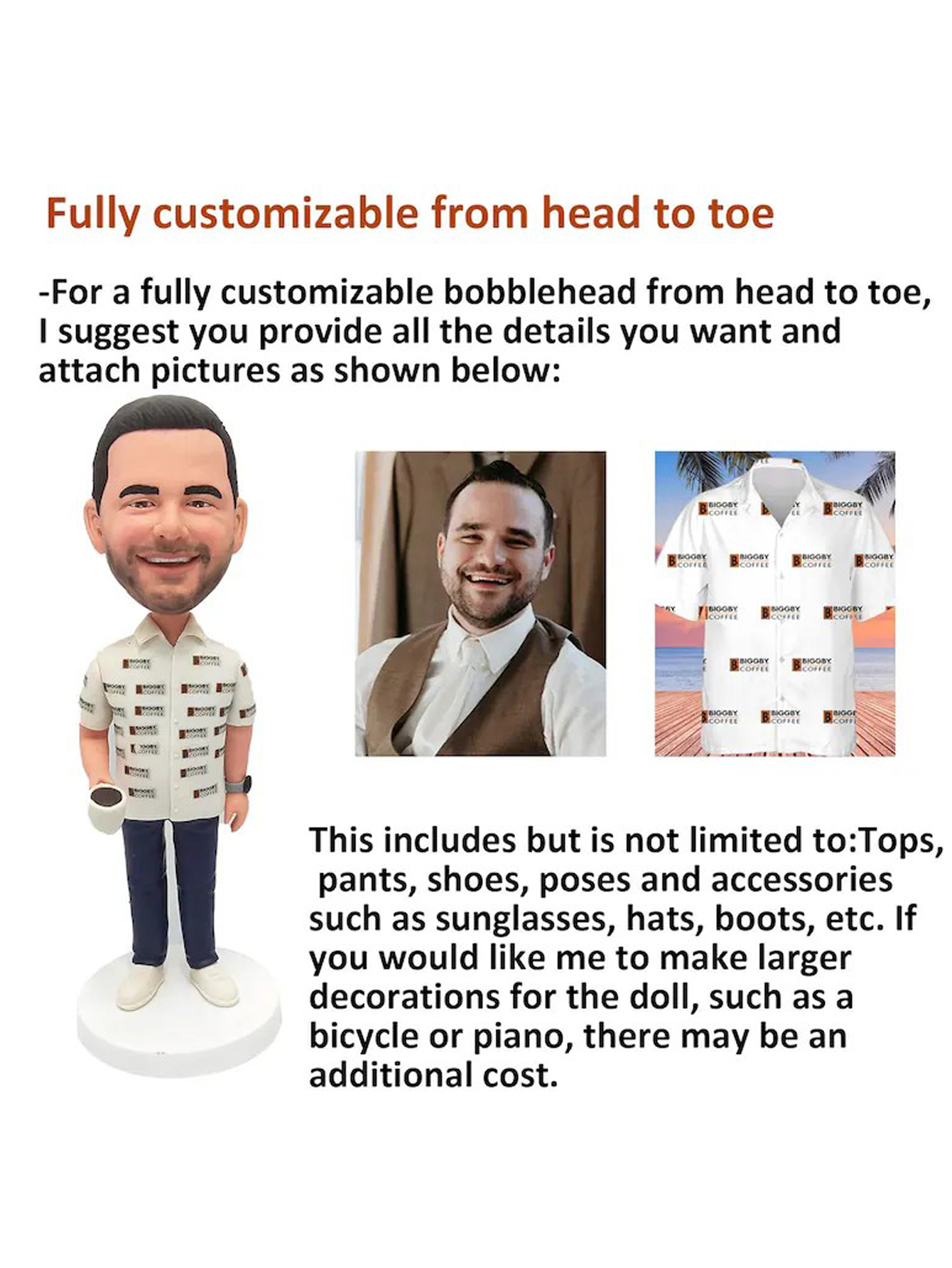 Custom Christmas Bobblehead Dolls Personalized Holiday Gifts